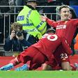 Shaq attack: Xherdan Shaqiri (right) scored on his first start of the season for Liverpool
