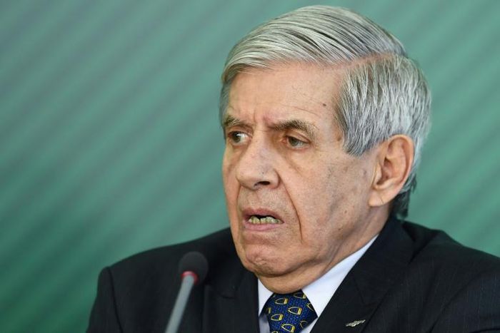 Brazilian National Security Minister Augusto Heleno, pictured in 2019, said he would not be taking calls while in isolation at home