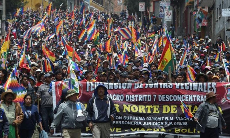 Supporters of ousted Bolivian leader Evo Morales launched fresh protests against the new government, marching on federal headquarters in La Paz