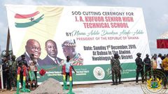 Akufo-Addo cuts sod for construction of SHS named after J.A Kufour