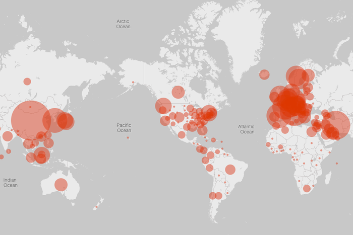 Bing coronavirus map