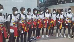 Coronavirus: Black Maidens spotted in protective masks ahead of Liberia trip