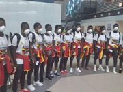 Coronavirus: Black Maidens spotted in protective masks ahead of Liberia trip