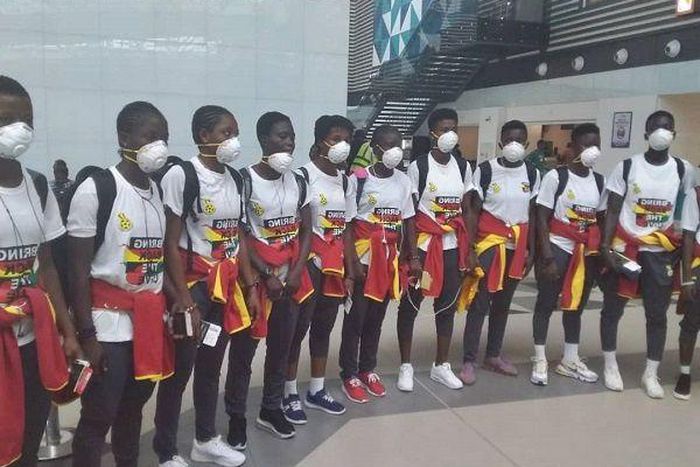 Coronavirus: Black Maidens spotted in protective masks ahead of Liberia trip