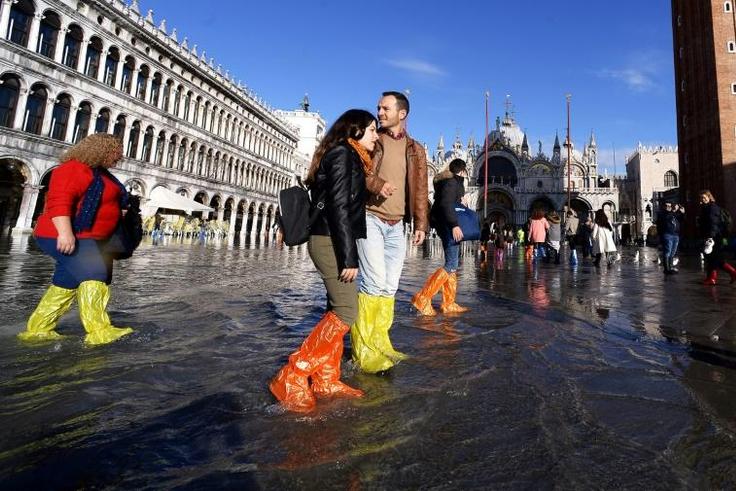 Sold for anywhere between 6-10 euros, the knee-high boots mostly used by tourists tend to leak after prolonged use meaning many are immediately discarded
