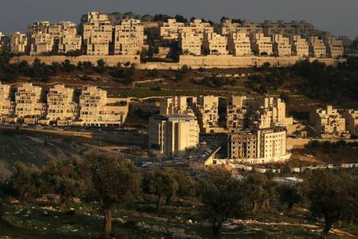 A view of the Israeli settlement of Har Homa in East Jerusalem: Israeli Prime Minister Benjamin Netanyahu has announced plans to build thousands of new homes for Jewish settlers in East Jerusalem, an area claimed by the Palestinians
