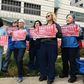 Nurses protest what they call the weak US response to the novel coronavirus outside the UCLA Medical Center in Los Angeles
