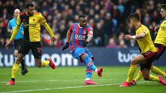 Jordan Ayew scores against Crystal Palace