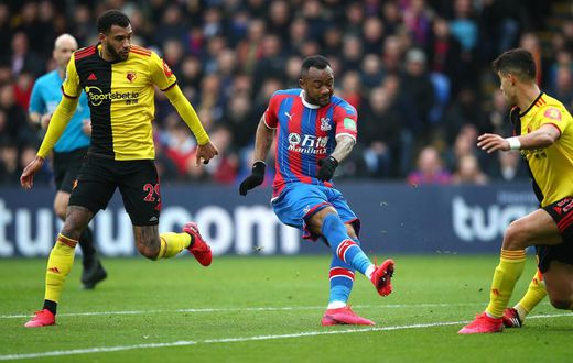 Jordan Ayew scores against Crystal Palace
