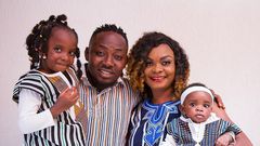 Beverly Afaglo with husband Choirmaster of Praye fame and children