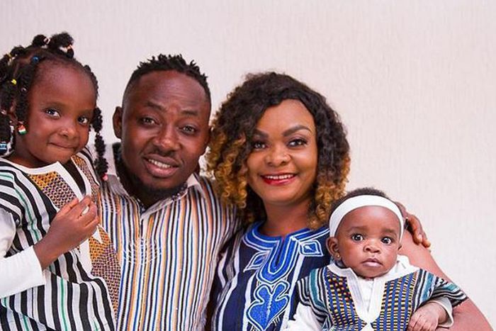 Beverly Afaglo with husband Choirmaster of Praye fame and children