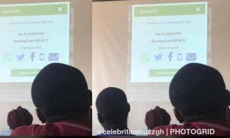University lecturer mistakenly projects his betting slip during class session