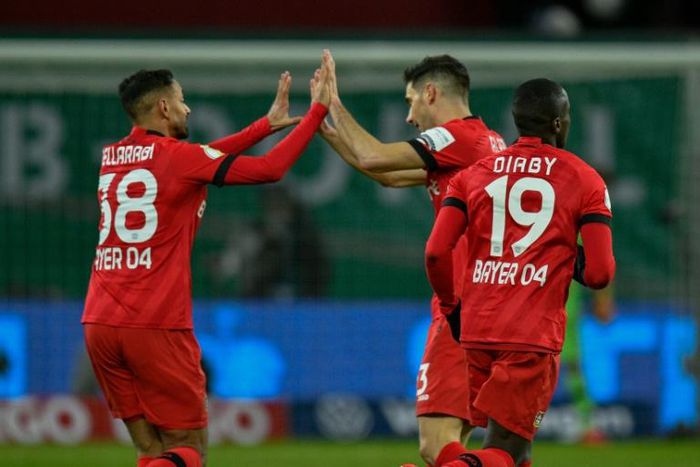 Bellarabi (L) started the comeback with a 72nd-minute leveller
