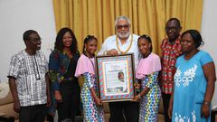 19-yr-old siamese twins separated at Korle Bu visit grateful to Rawlings