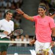 Roger Federer and Rafael Nadal were miked up as they enjoyed themselves playing an exhibition doubles with American billionaire  Bill Gates and South African comedian Trevor Noah