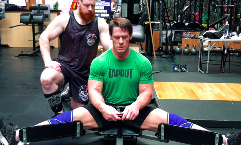 John Cena Demonstrates 'Van Damme' Split Machine