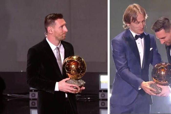 Luka Modric and Messi