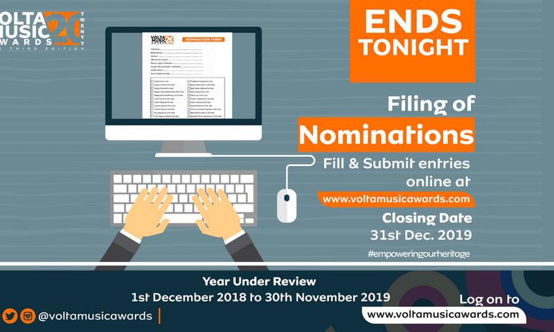 Nominations closed for Volta Music Awards 2020