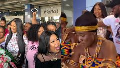 Tacha arrives in Ghana to a royal welcome