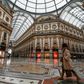 Normally crowded public spaces in Italy such as Vittorio Emanuele II galleria in Milan, are practically empty
