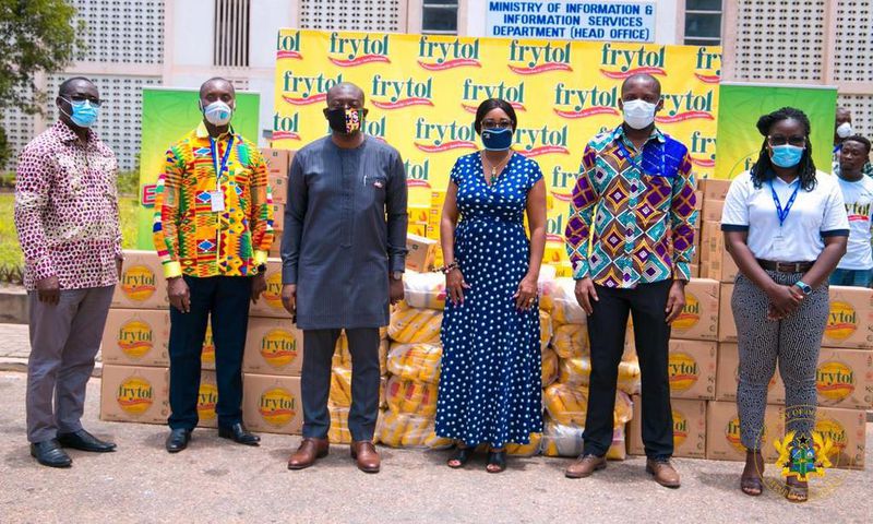 The Wilmar Africa team with the Minister of Information Kojo Oppong Nkrumah and Minister of Gender, Cynthia Morrison