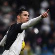 Cristiano Ronaldo celebrates after scoring a penalty in Turin.