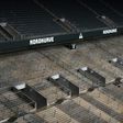 A deserted Borussia-Park, Borusia Moenchengladbach's home stadium