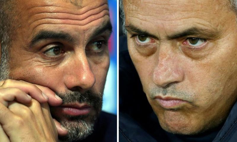 Pep Guardiola (left) and Jose Mourinho are renewing their long-running rivalry