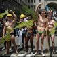 Overboard underwear: Springbok supporters wear South African flag speedos to mimic 
Springbok scrumhalf Faf de Klerk's attire