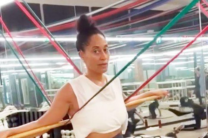 Tracee Ellis Ross Looks So Toned In Sweaty Video