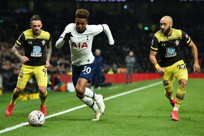 Gedson Fernandes (centre) will start for just the second time for Tottenham against Leipzig