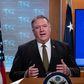 US Secretary of State Mike Pompeo addresses reporters at the State Department