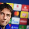 Inter Milan coach Antonio Conte speaks at a press conference before their Champions League match against Barcelona at the San Siro