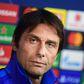 Inter Milan coach Antonio Conte speaks at a press conference before their Champions League match against Barcelona at the San Siro