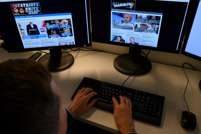 AFP journalist looks at sites that are part of Christopher Blair's "America's Last Line of Defense" network which runs eight websites and five Facebook pages