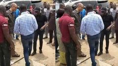 Video shows Nigerian officials shaking feet instead of hands to avoid Coronavirus (video)