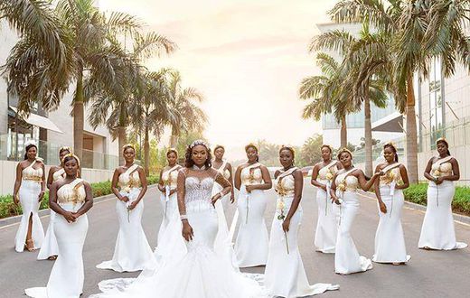 Tracy Asante Osei and her beautiful bridesmaids
