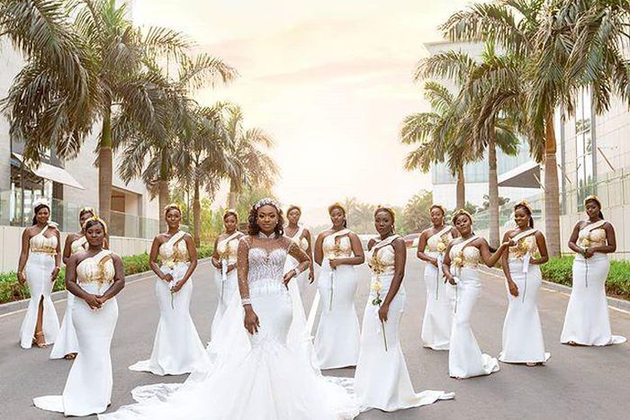 Tracy Asante Osei and her beautiful bridesmaids