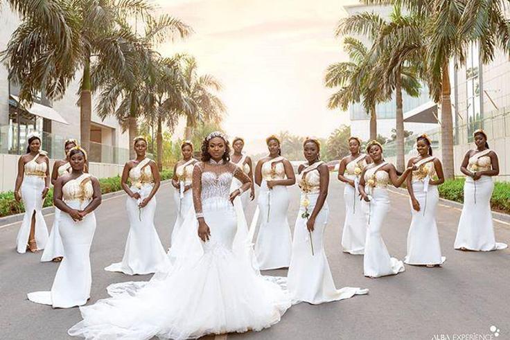 Tracy Asante Osei and her beautiful bridesmaids
