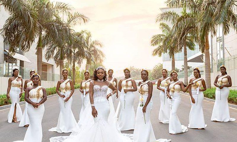Tracy Asante Osei and her beautiful bridesmaids