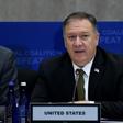 Secretary of State Mike Pompeo vows that the United States will keep fighting the Islamic State group as he meets coalition allies in Washington