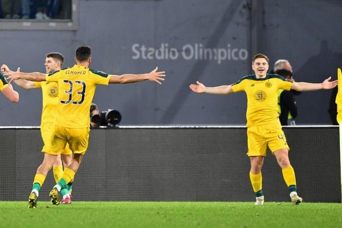 James Forrest (right) scored twice as Celtic beat Livingston 4-0