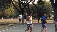 Ronaldinho has been pictured participating in a football tournament in a Paraguay prison