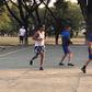 Ronaldinho has been pictured participating in a football tournament in a Paraguay prison