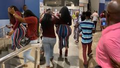 Mystery woman with a very huge backside lands in Ghana
