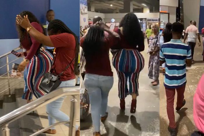 Mystery woman with a very huge backside lands in Ghana