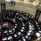 Argentine Senators debate a bill to renegotiate the public external debt in Buenos Aires on February 5