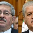 This combination of pictures created on December 10, 2019 shows file photos of then newly appointed Algerian prime minister Ahmed Ouyahia attending a congress session in the capital Algiers on September 4, 2017 and Algerian Prime Minister Abdelmalek Se...