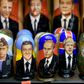 Whether it is commander-in-chief Putin looking through binoculars or mocked-up shirtless Putin riding a bear, the Russian president is on sale everywhere