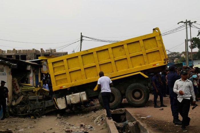 The lorry careered into several other vehicles and also hit several pedestrians